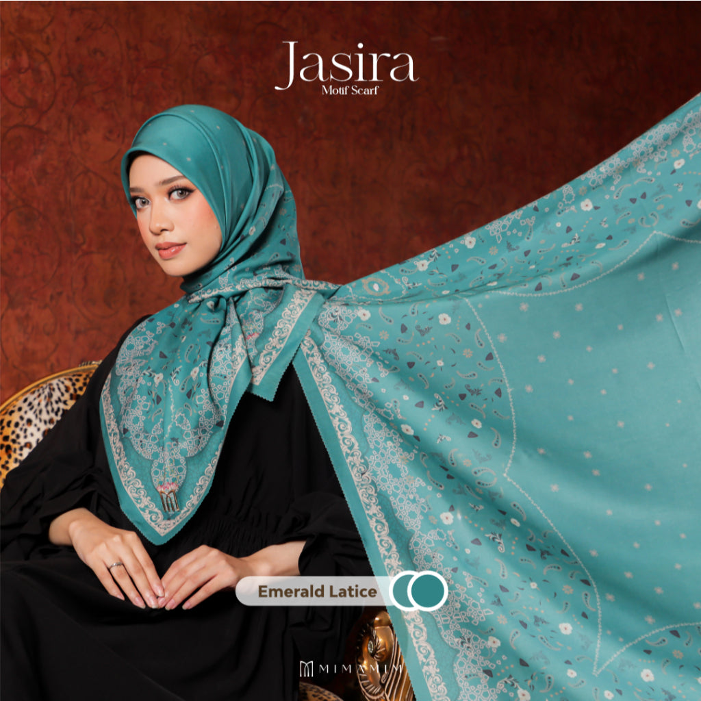 Jasira Embbosed Printed Scarf