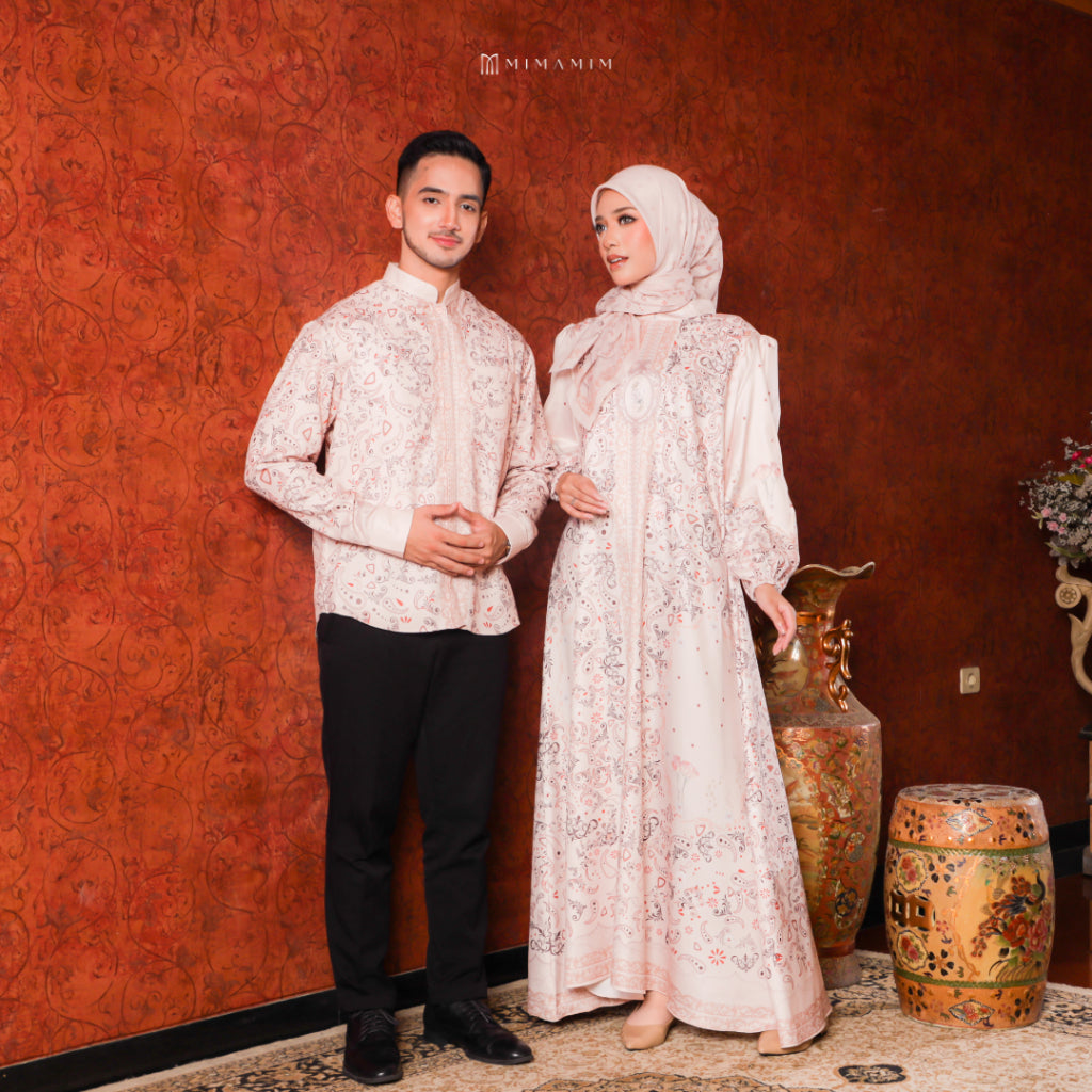 Selaras Series - Couple Set Jasira Cream Gold Sarimbit