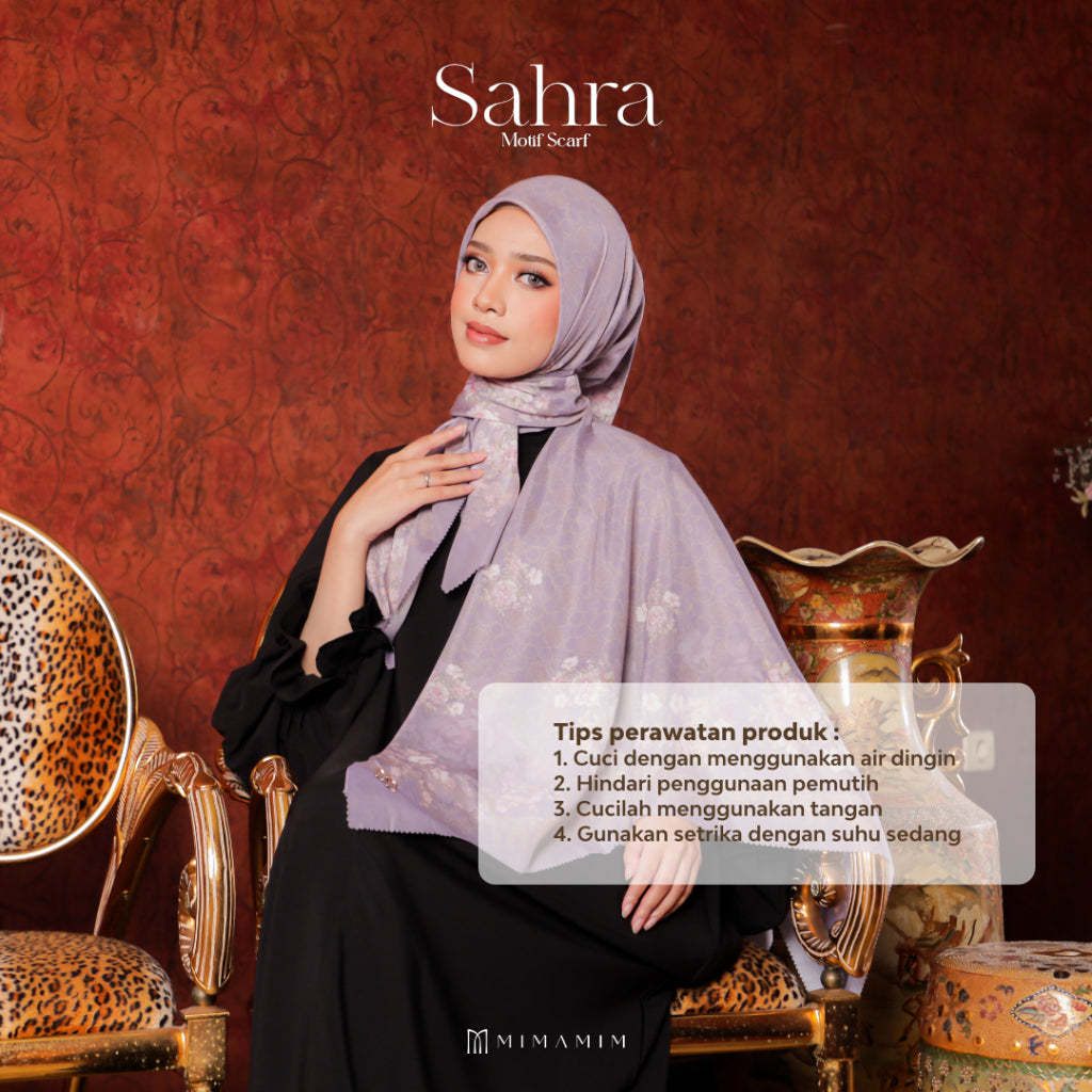 Sahra Embossed Printed Scarf