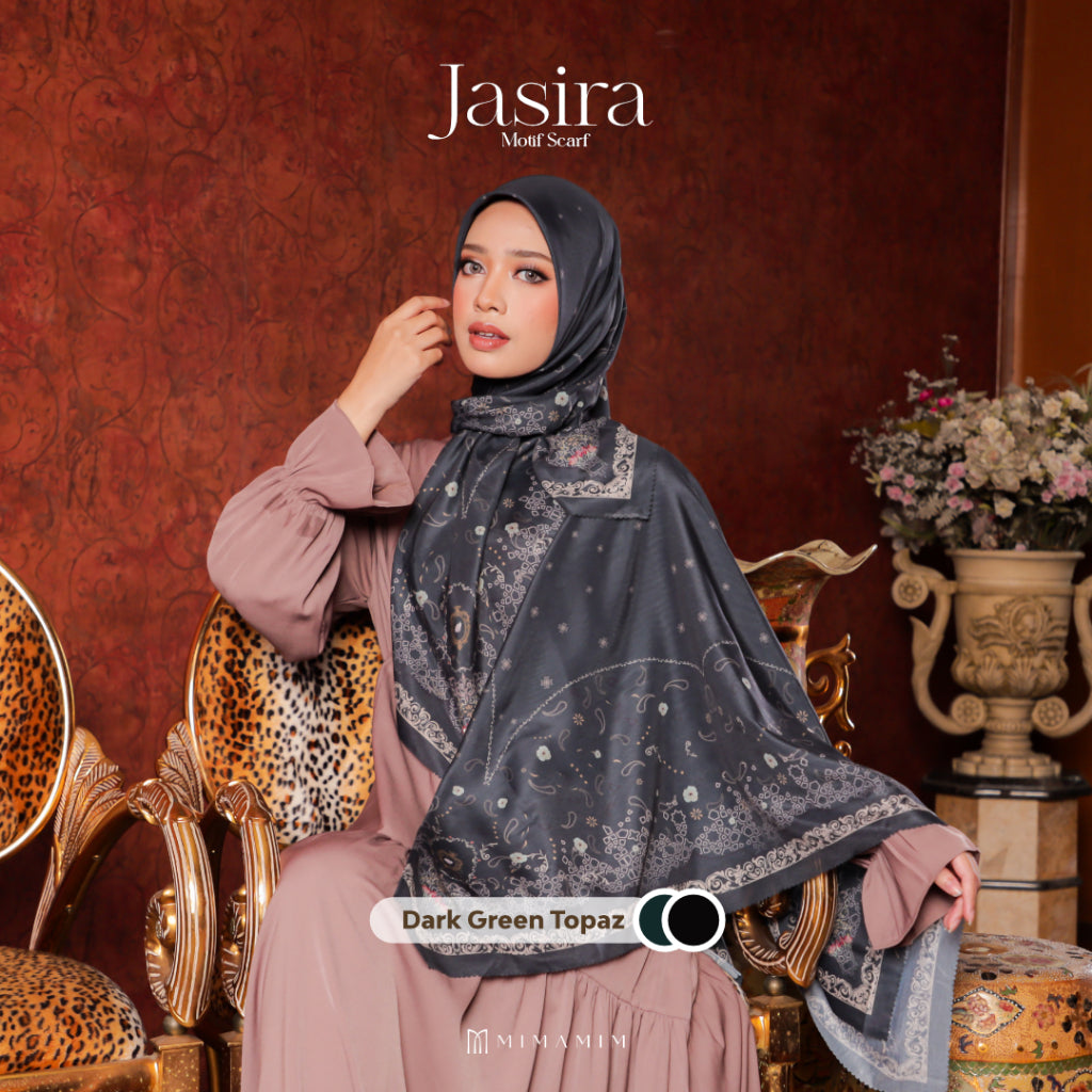 Jasira Embbosed Printed Scarf