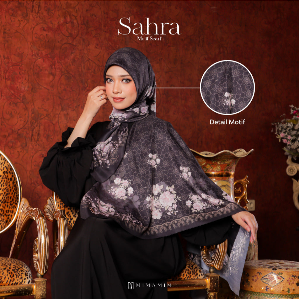 Sahra Embossed Printed Scarf