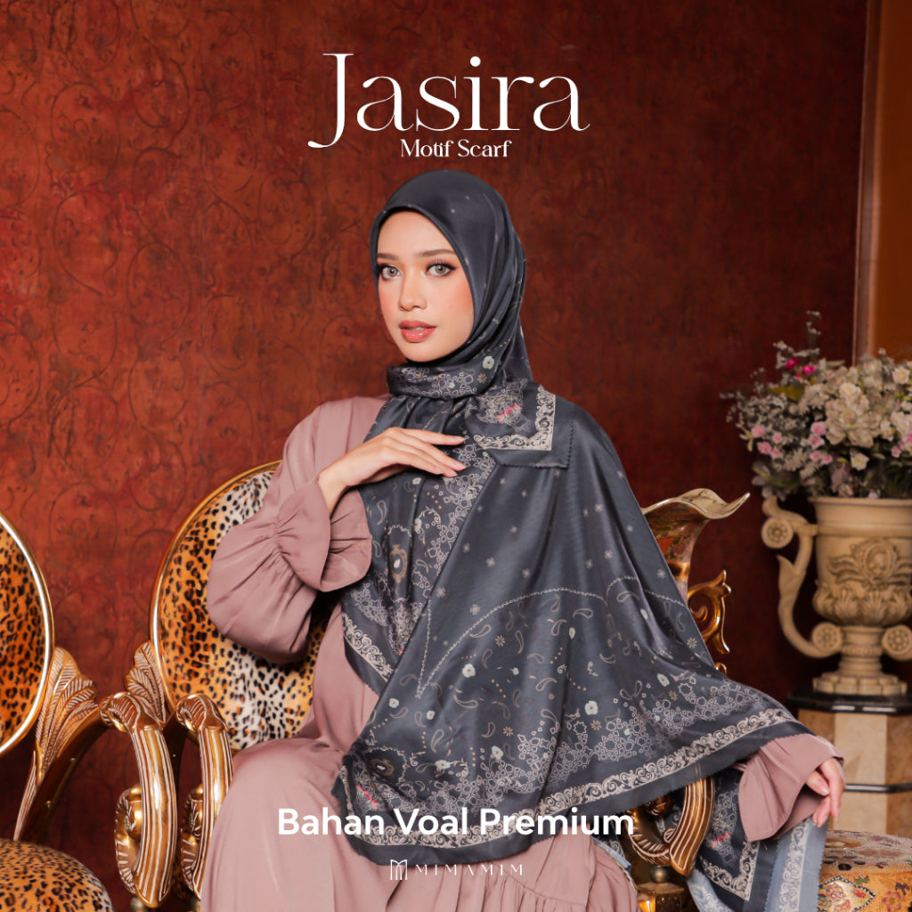 Jasira Embbosed Printed Scarf