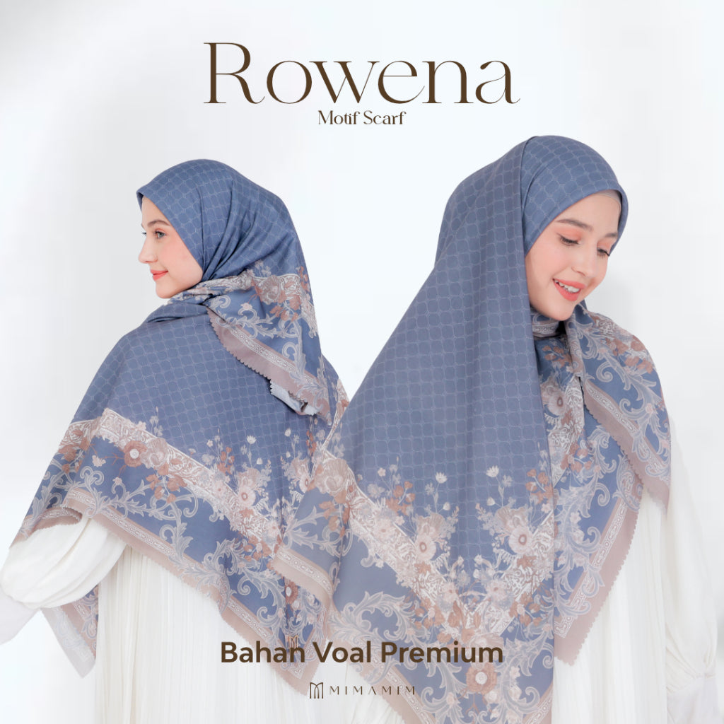Rowena Embossed Printed Scarf