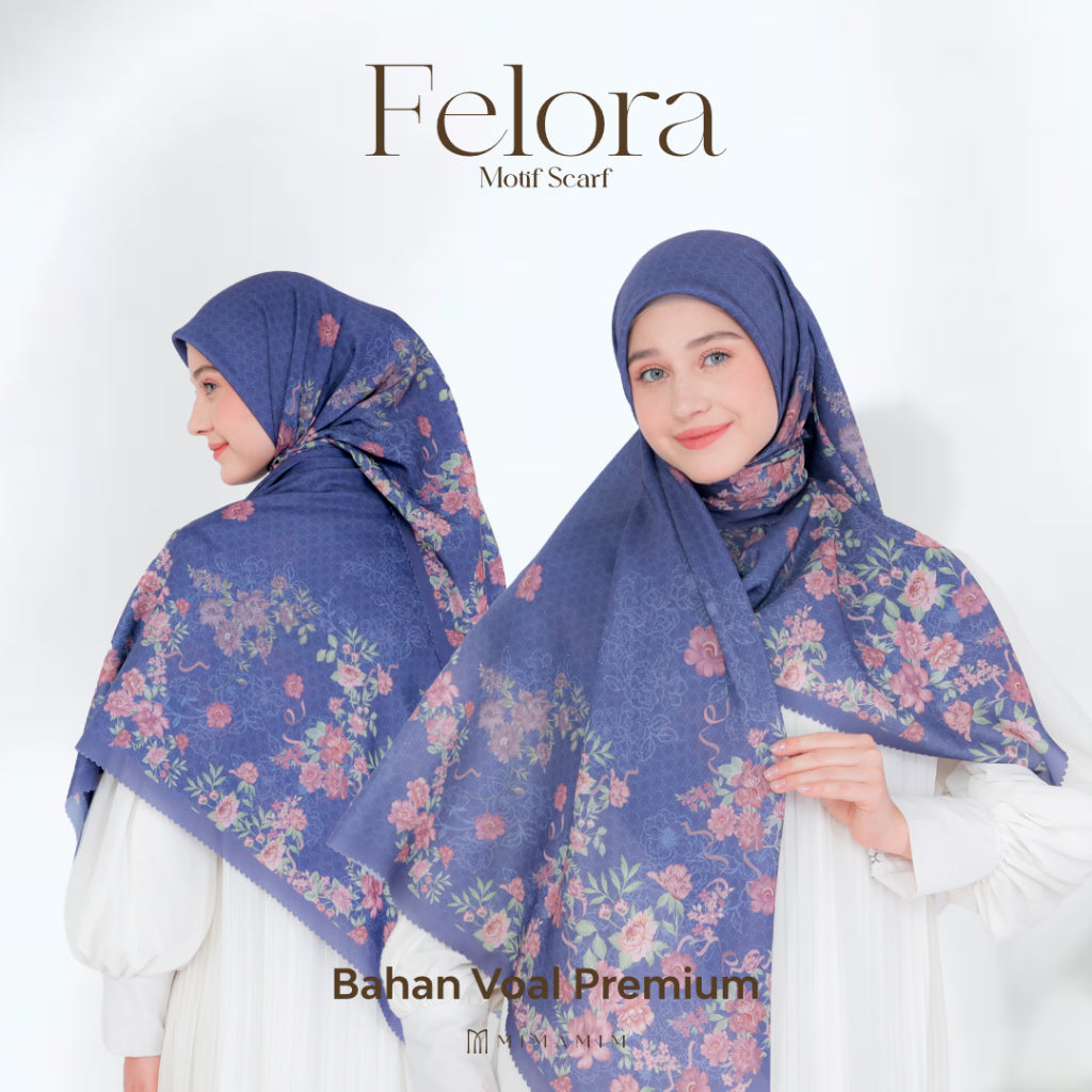 Felora Embossed Printed Scarf