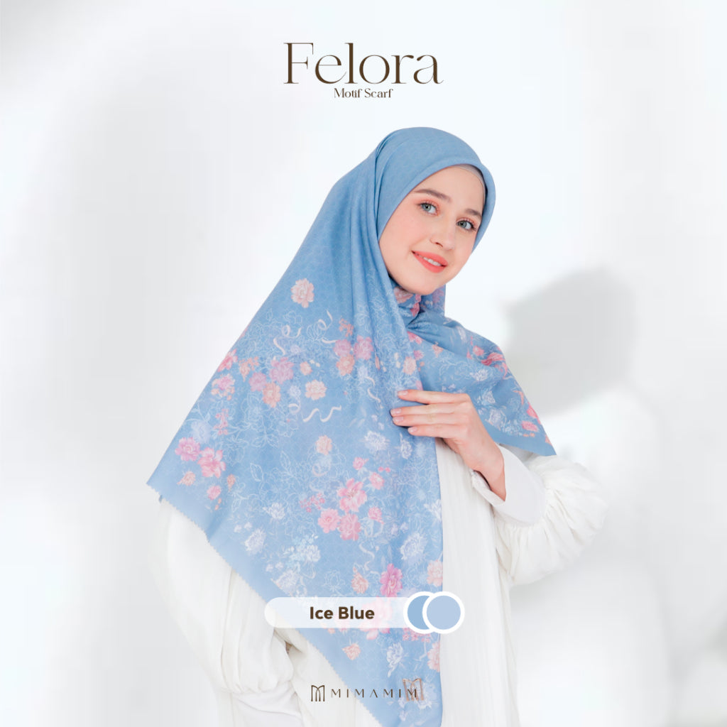 Felora Embossed Printed Scarf