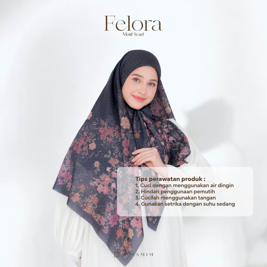 Felora Embossed Printed Scarf