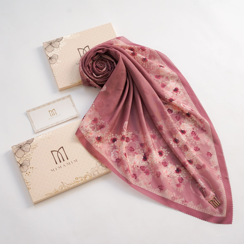 Seruni Embossed Printed Scarf