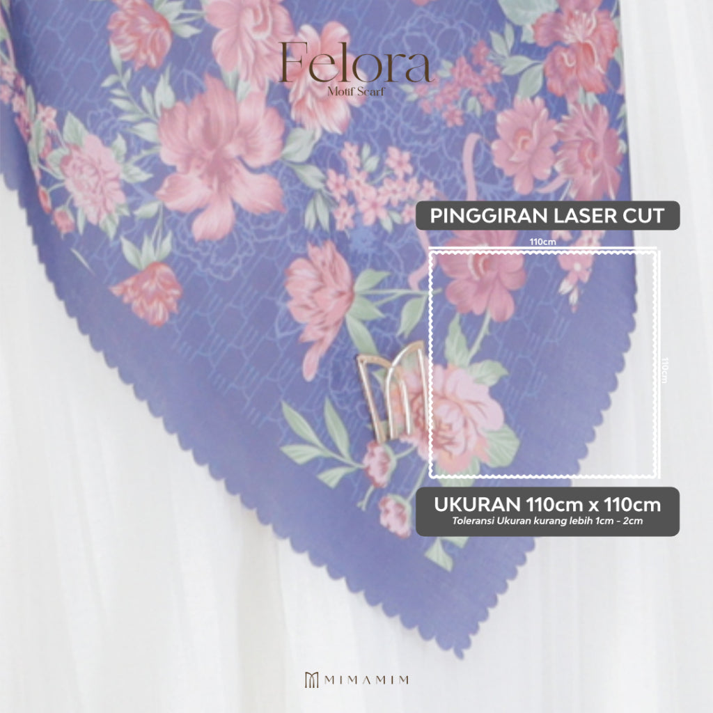 Felora Embossed Printed Scarf