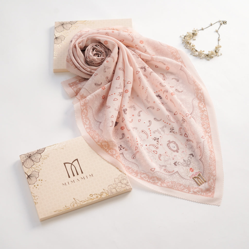 Jasira Embbosed Printed Scarf
