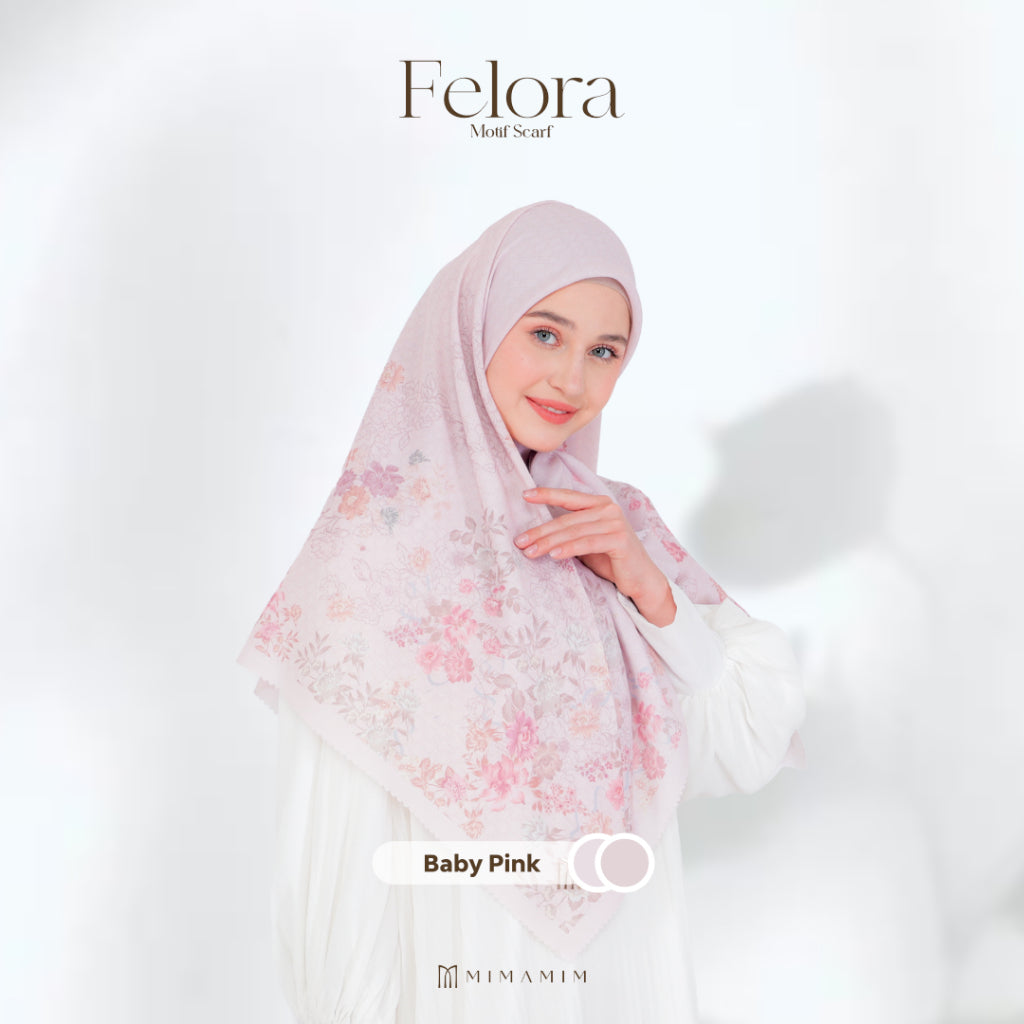 Felora Embossed Printed Scarf