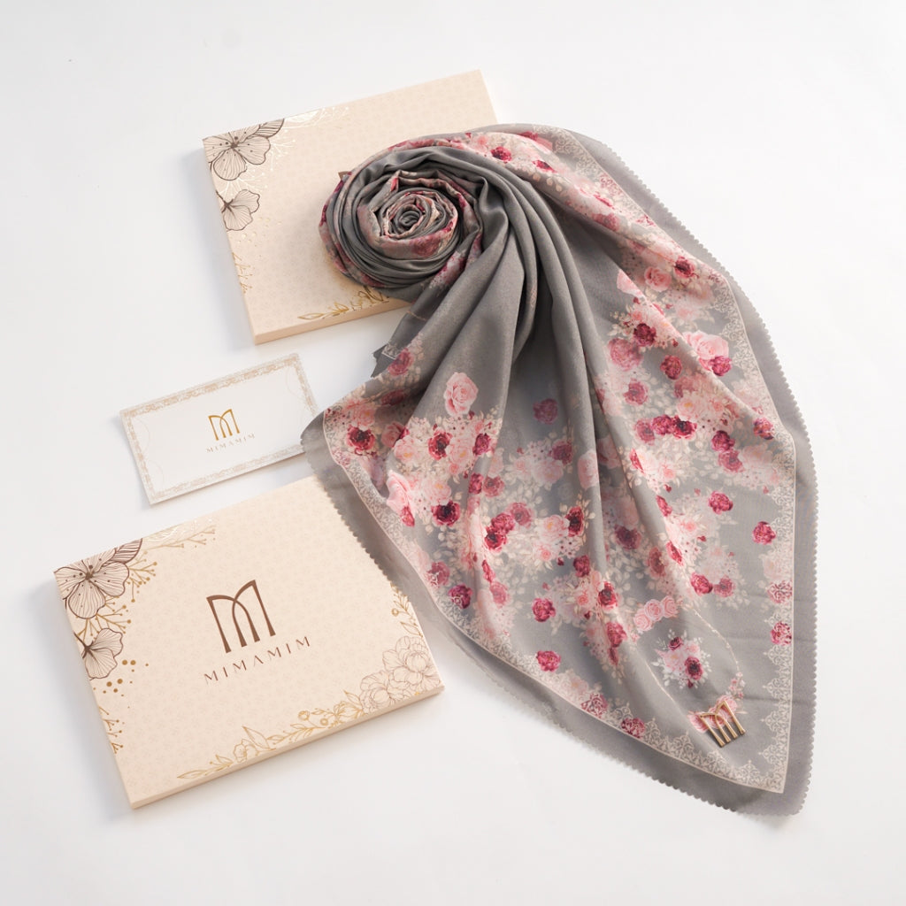 Seruni Embossed Printed Scarf