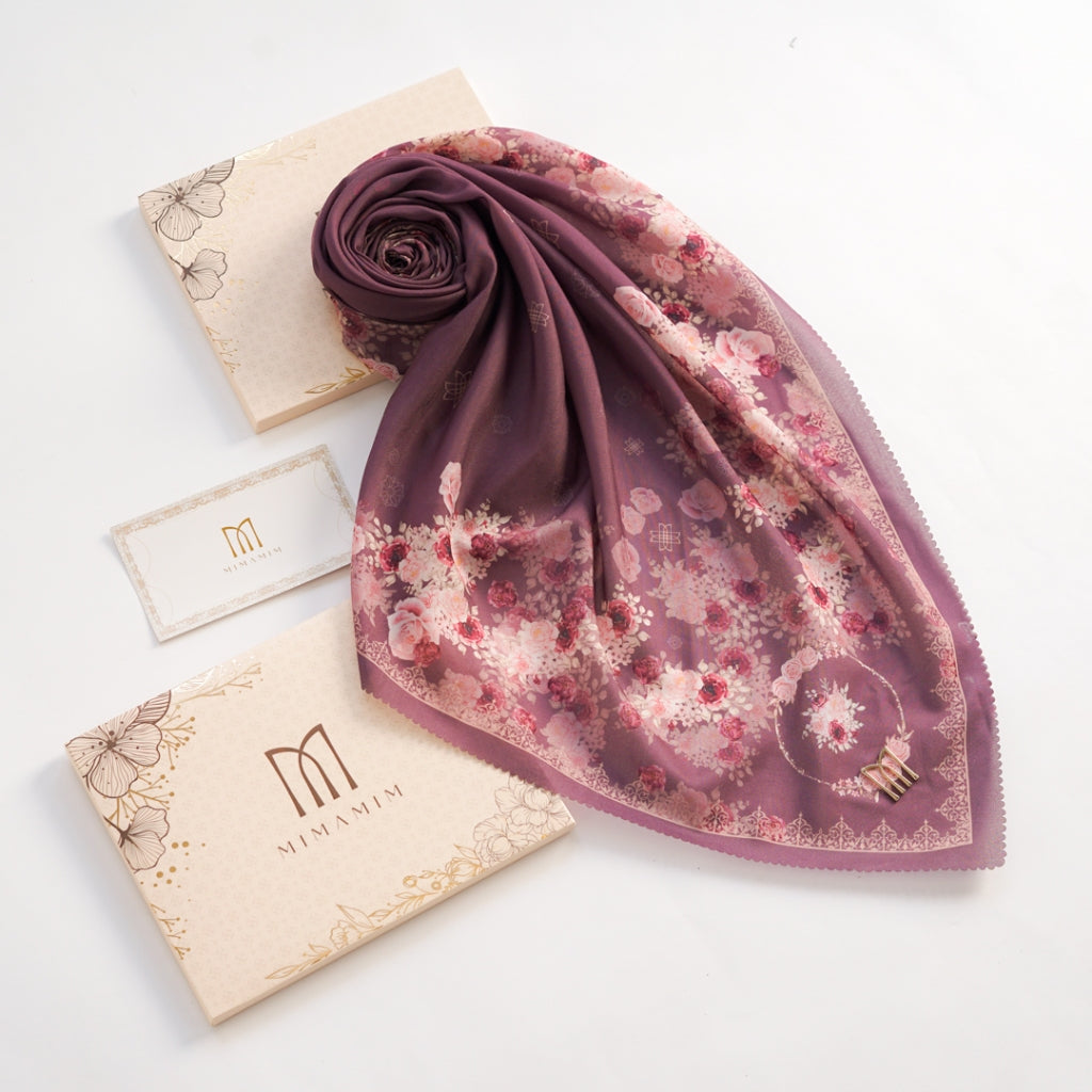 Seruni Embossed Printed Scarf