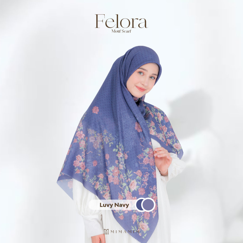 Felora Embossed Printed Scarf