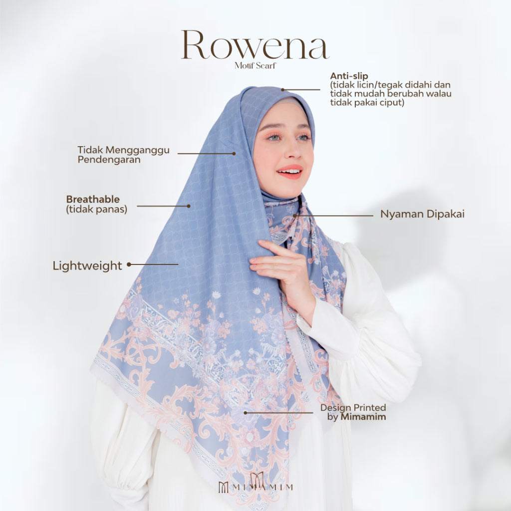 Rowena Embossed Printed Scarf