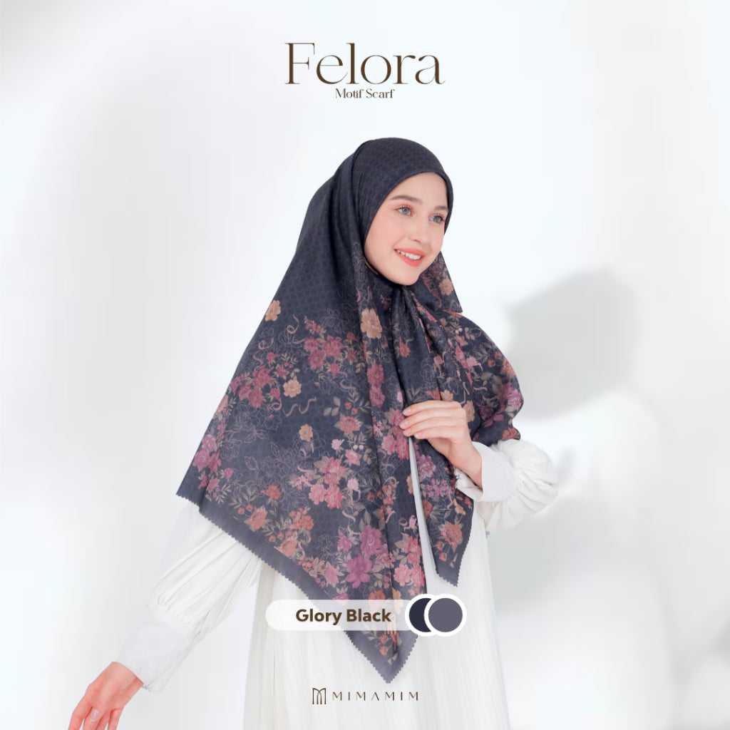 Felora Embossed Printed Scarf