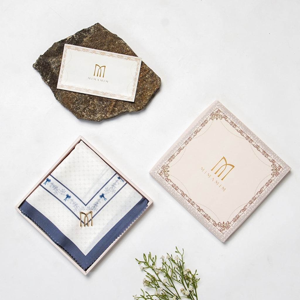 Hampers/Gift Hijab Motif Embossed | Hijab Plat M Gold Kemasan Box Eksklusif