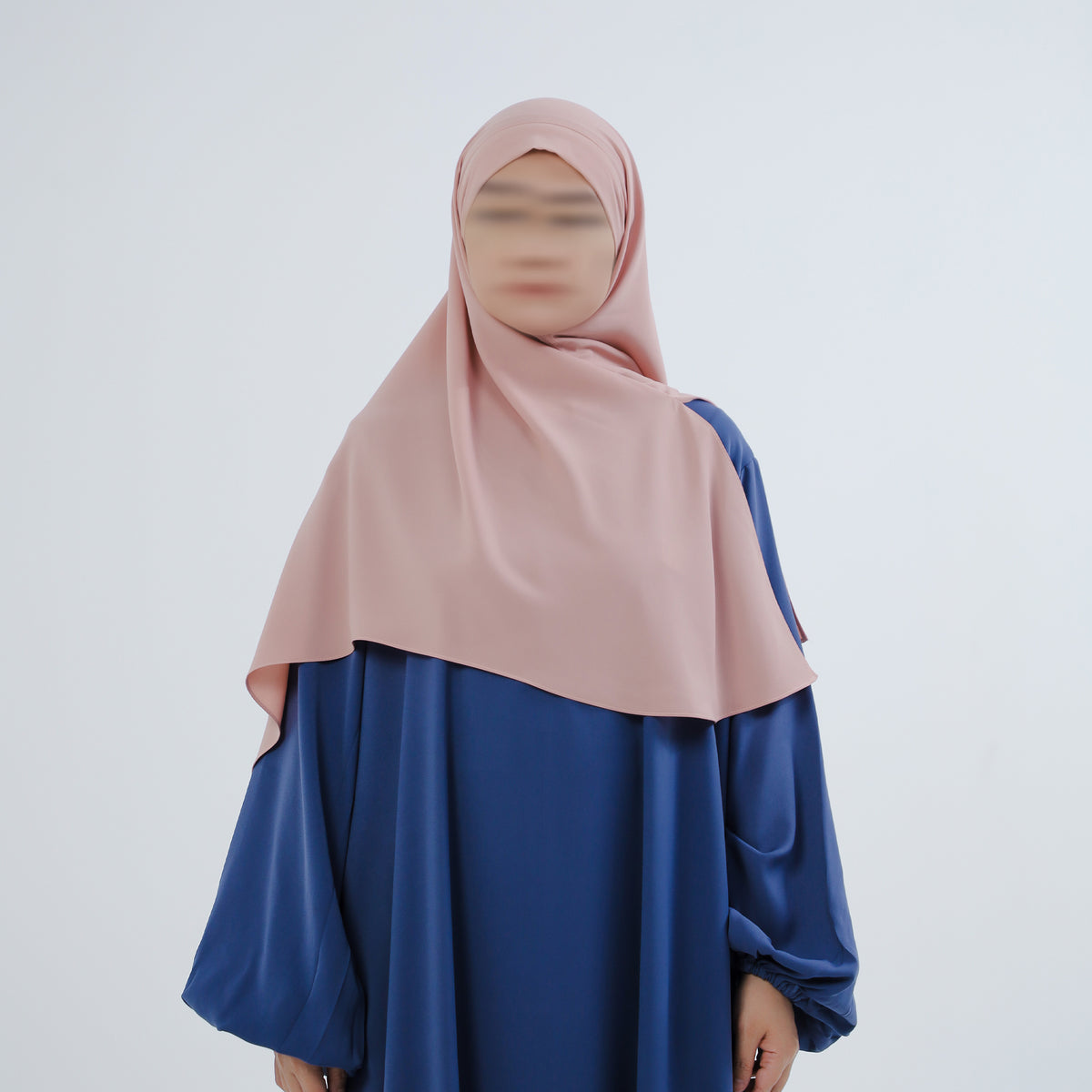 Bushra Khimar Pastel Pink Bandana Instan (Khiban)