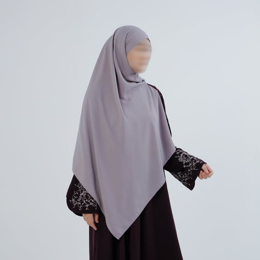 Bahira Fossil Gray Pashmina Bandana Instan (Pasban)