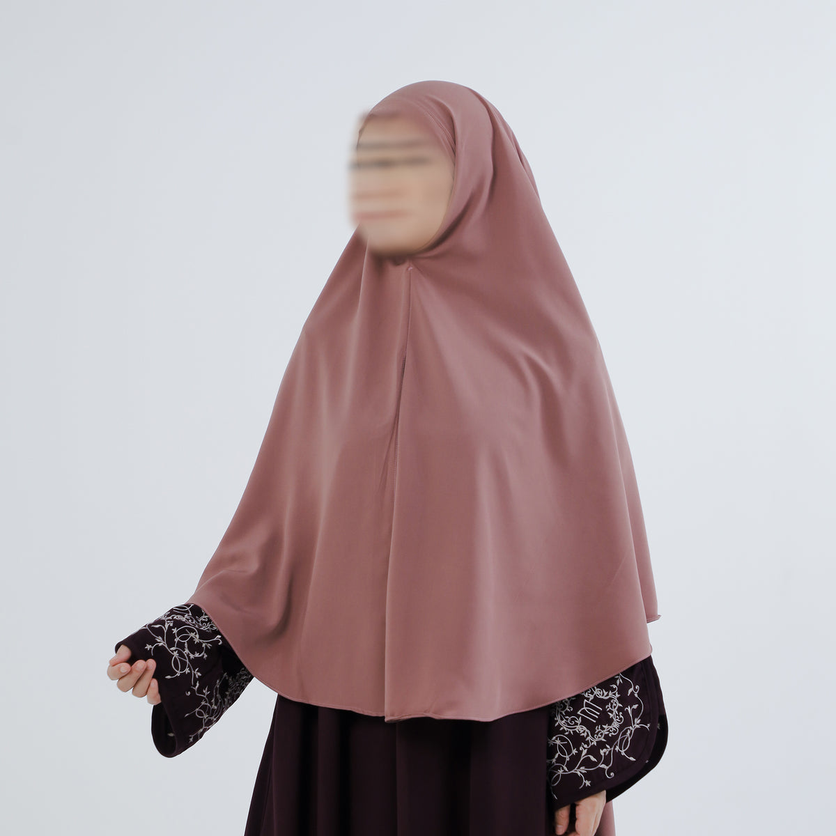 Bushra Khimar Chestnut Bandana Instan (Khiban)