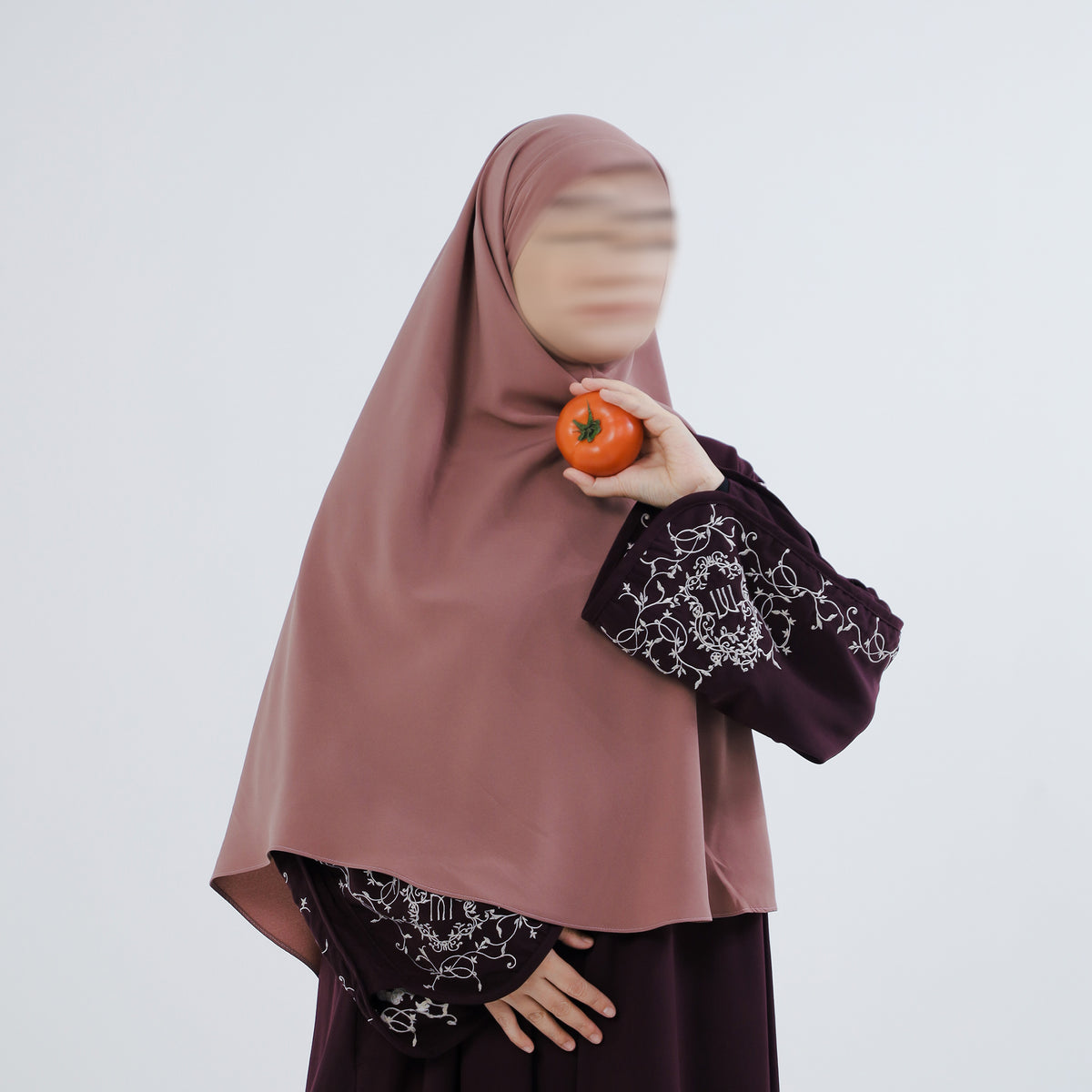 Bushra Khimar Chestnut Bandana Instan (Khiban)