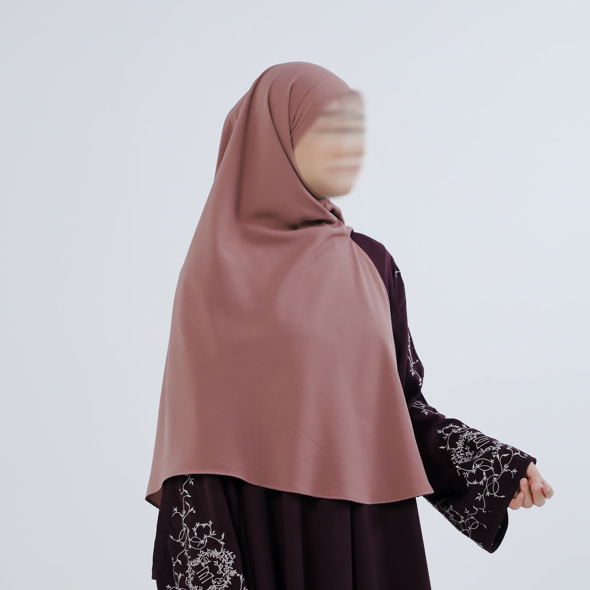 Bushra Khimar Chestnut Bandana Instan (Khiban)