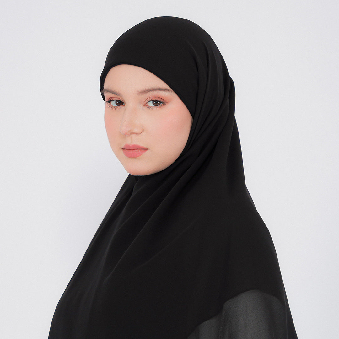 Long Khimar Instan Square Inner Double Layer Hayfa